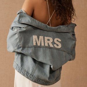 BHLDN Untamed Petals Mrs Denim Jacket- Size S